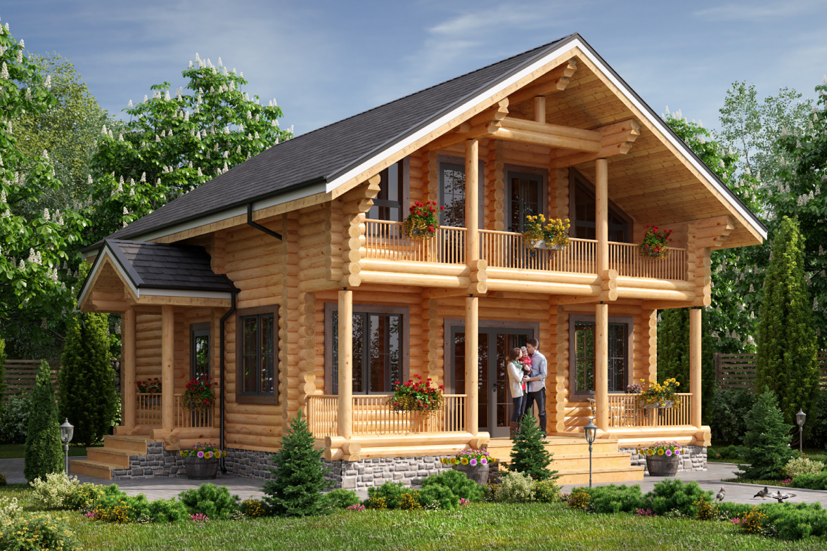 Строительство домов из бревна: как построить недорогой и экологичный дом