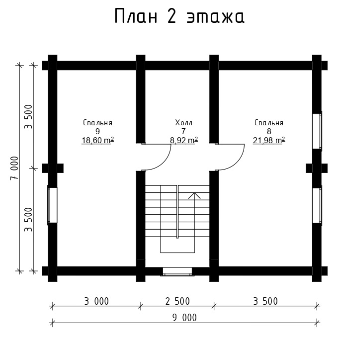 Поэтажная планировка Дом №3