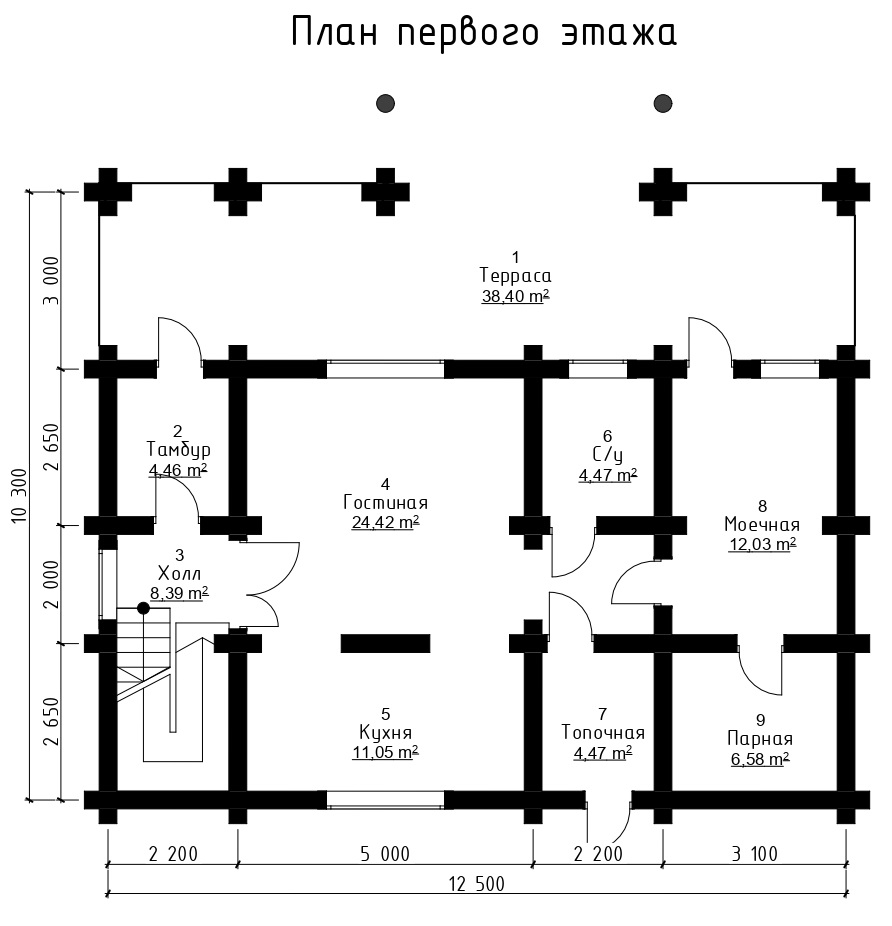 Поэтажная планировка Дом №7
