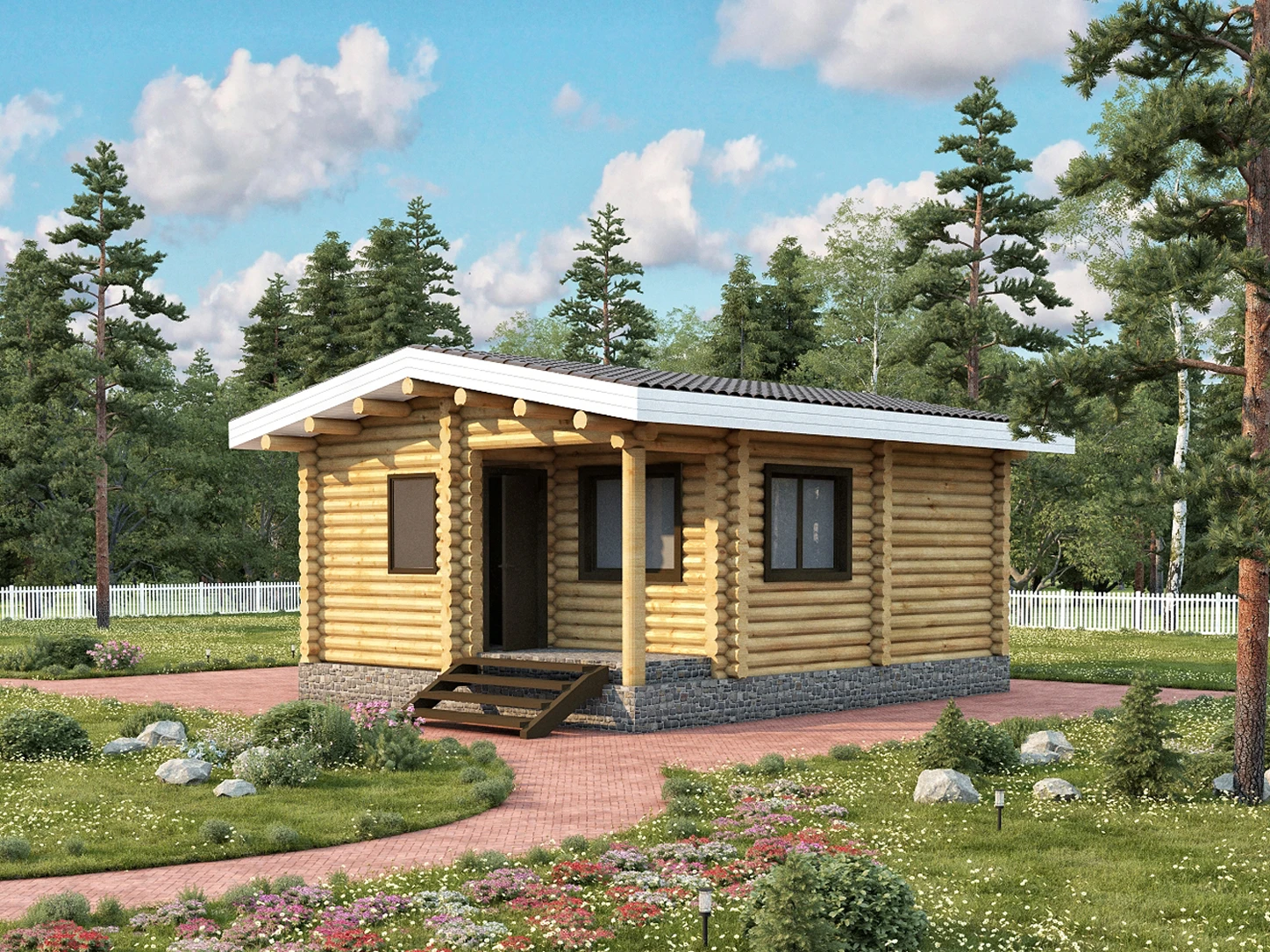 Проект бани 38.5 м² — Баня №11