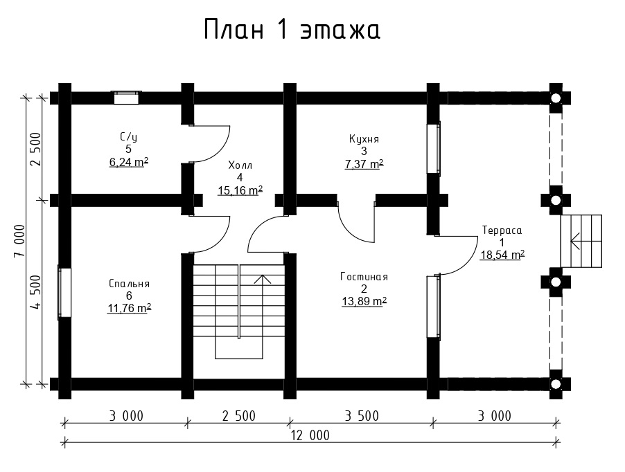 Поэтажная планировка Дом №3